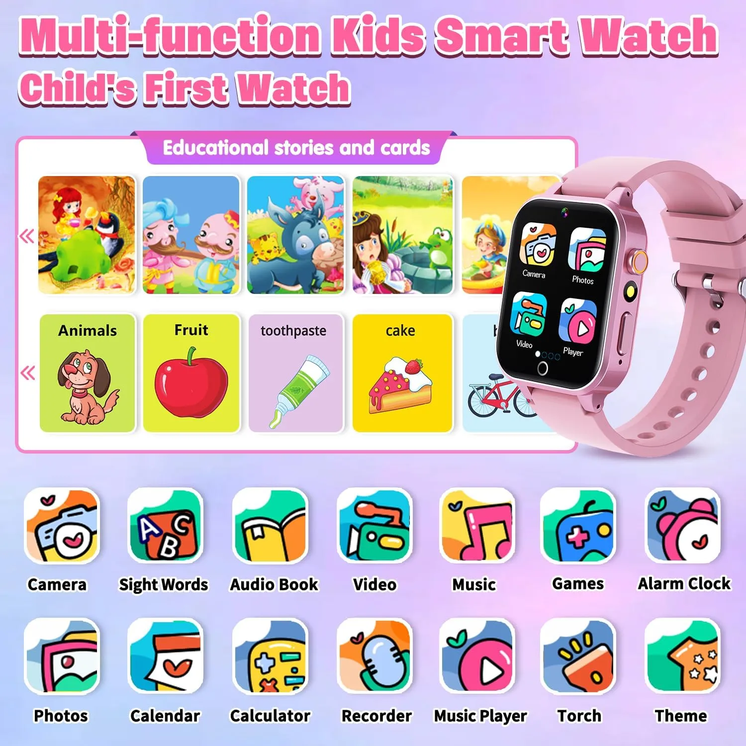 Smartwatch for Kids with 26 HD Puzzle Games