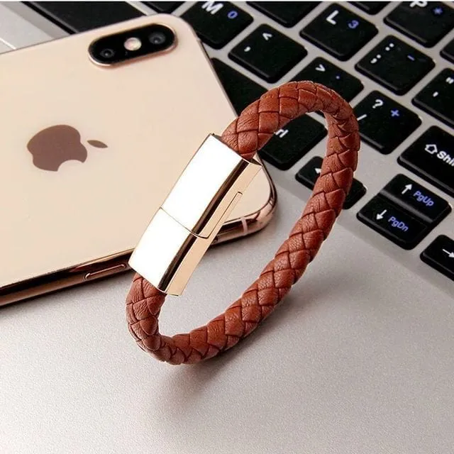 Unisex USB Charging Micro Cable Bracelet