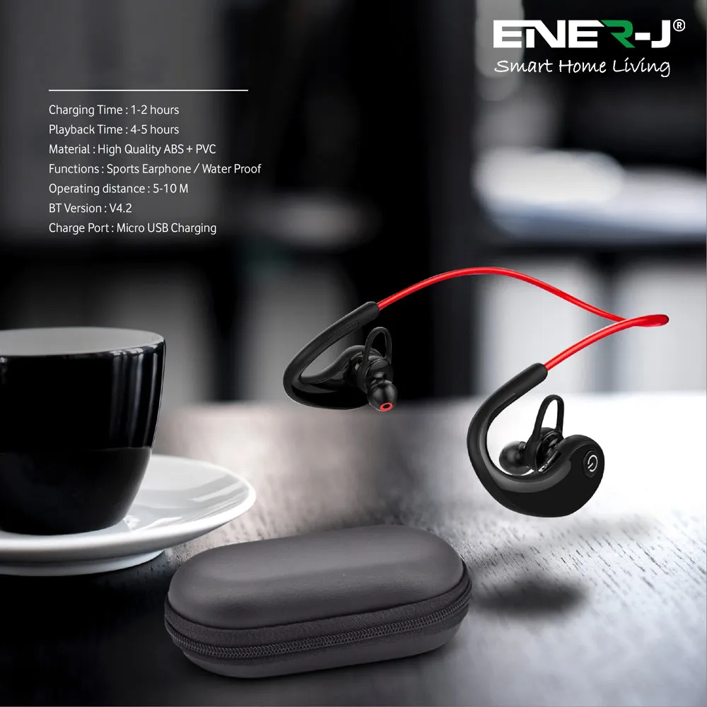 Wireless Sports Headphones, Bluetooth 4.1 and Above, Earbuds CVC 6.0 Noise Reduction Headphones with Inbuilt Mic, 4Hr Playtime, Power Display, IPX4 Waterproof